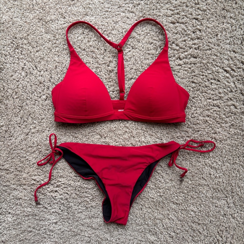 Lululemon Deep Sea bikini swimsuit - red - XS